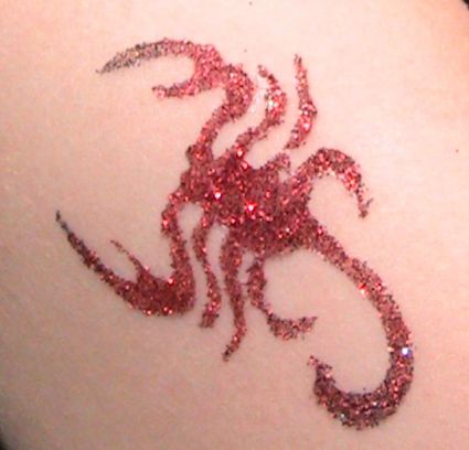 Glitter Scorpion Tattoo Pic